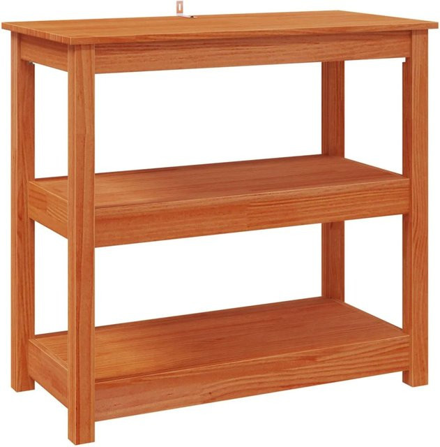 vidaXL Konsolentisch aus massivem Kiefernholz in Braun, B/T/H: 80 x 40 x 74 cm - Bild 1