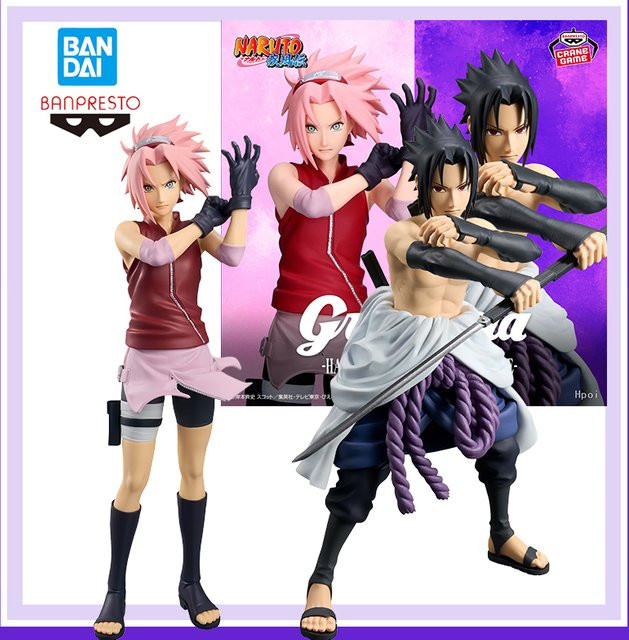 Bandai Banpresto Naruto Shippuden Grandista Uchiha Sasuke Haruno Sakura, Actionfiguren - Bild 1
