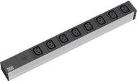 Bachmann Steckdosenleiste 8-fach mit IEC C13 Anschlüssen in Schwarz und Grau - Bild 1