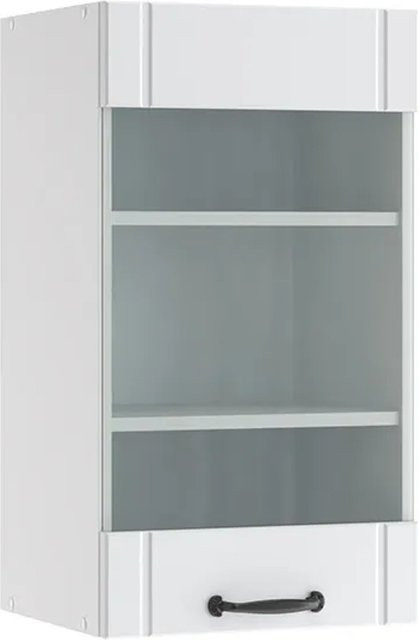 Vicco Hängeglasschrank Fame Line Küchenschrank in Weiß im Landhausstil mit Glastüren und Soft-Close-Funktion, Breite: 40 cm - Bild 2