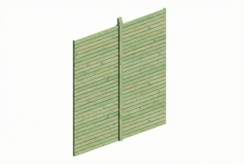 SKANHOLZ Carport-Rückwand aus Fichte in Grün, B: 363 cm, H: 330 cm, T: 12 cm - Bild 1