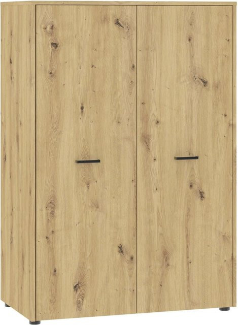 Kleiderschrank Kivo von Based in Eiche Artisan mit Scharniertüren und Kleiderstange - Bild 1