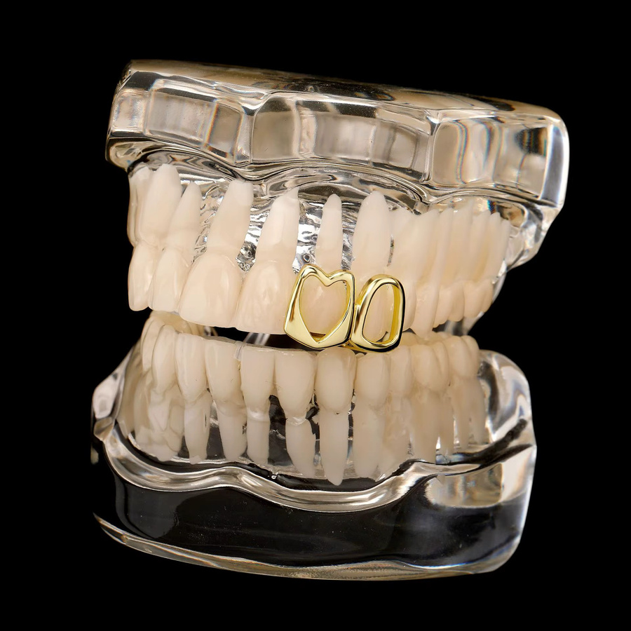 FTCY Grillz, Hohl Herz, Gold, Damen - Bild 2