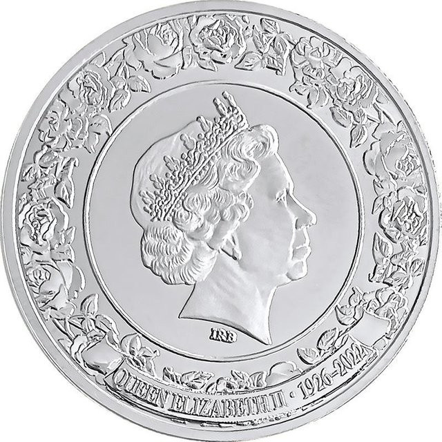 Gedenkmedaillon Königin Elizabeth II., Silber, Unisex - Bild 1