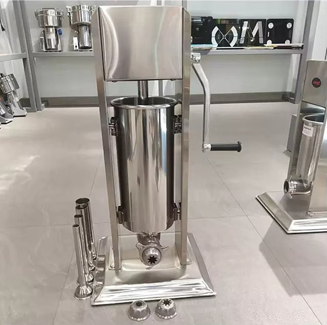 Horus Wurstfüllmaschine aus Edelstahl in Silber, manueller elektrischer Wurstfüller mit Churros-Maschinenersatzteilen - Bild 1