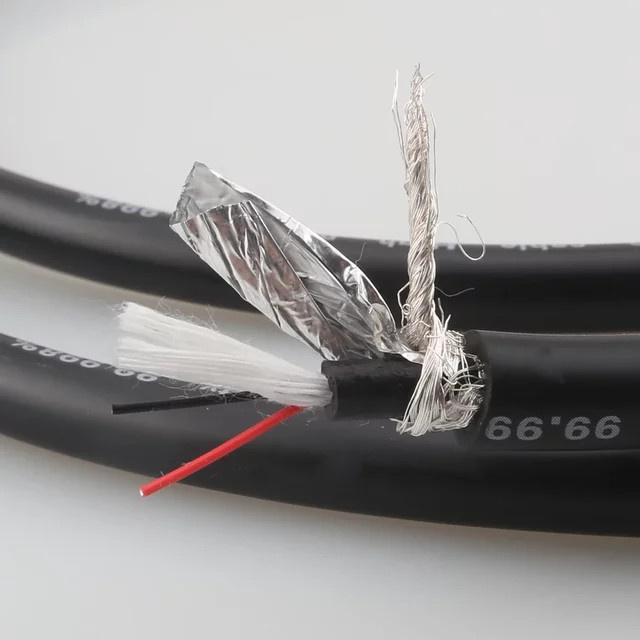 Audiocrast IC25 HiFi-Audiokabel aus reinem Silber in Silber/Schwarz mit RCA und XLR-Balance-Anschluss für High-Fidelity-Sound - Bild 1