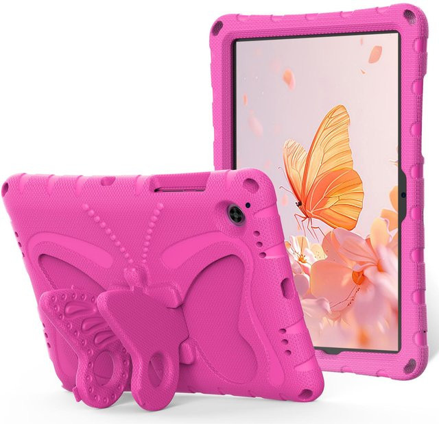 Stoßfeste Kinderhülle für Samsung Galaxy Tab A8 10,5 Zoll (SM-X200/X205/X207) mit Griffständer und Tablett-Schutz in Hellrosa - Bild 1