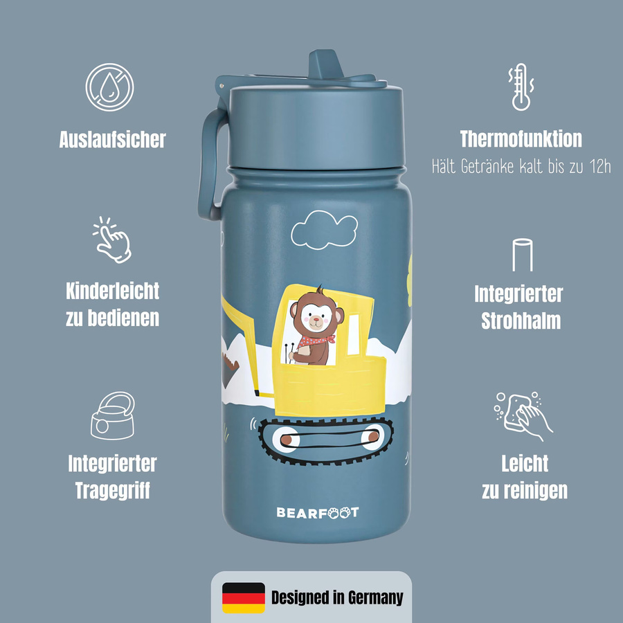 Bearfoot Thermoflasche in Blau, 400 ml - Bild 2