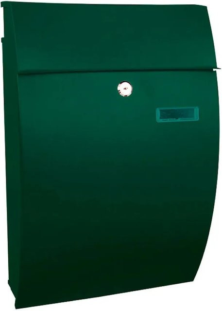 PROREGAL Wandbriefkasten Geronan mit Namensschild in Grün, H x B x T: 48 x 32,2 x 15,5 cm, Einwurföffnung 24 x 4 cm - Bild 1