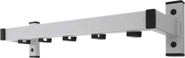 PROREGAL Wandgarderobe in Grau mit 5 Haken und offenem Gestell - Bild 1