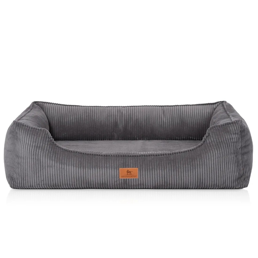 Knuffelwuff Hundebett Nunavut Orthopädisch aus Cord in Grau XXL B: 120 cm, T: 85 cm - Bild 2