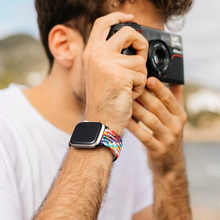 Geflochtenes Armband für Apple Watch, Textil/NATO, Bunt, Unisex - Bild 2