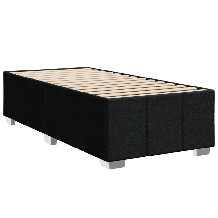 vidaXL Bettgestell ohne Matratze in Schwarz aus Stoff und Holzwerkstoff, Breite: 90 cm, Tiefe: 200 cm - Bild 2