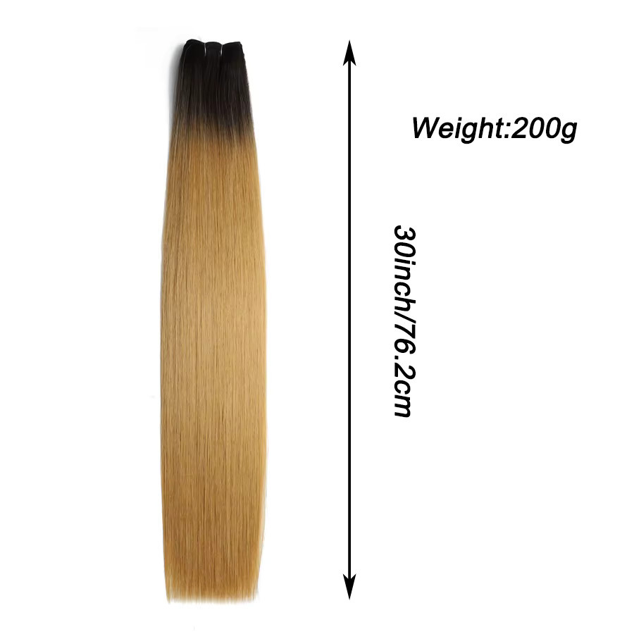 Full Shine Haarverlängerungen Ombre, Synthetisch, 200g - Bild 2