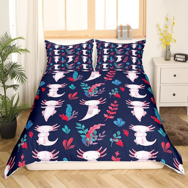 Axolotl Bettwäsche-Set Binchi Outdoor Product Blau, 3-teilig mit Bettbezug und Kissenbezug, B/H: 150 x 200 cm - Bild 1