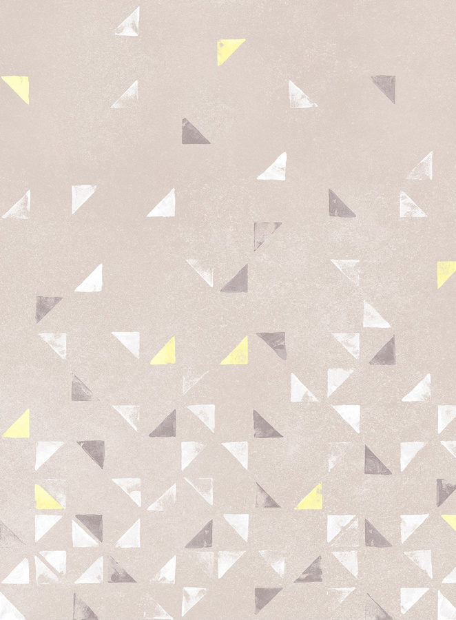 Isidore Leroy Wandbild Tangram Terracotta Jaune - Abstraktes Textil-Panel in moderner Grafikoptik - Bild 2
