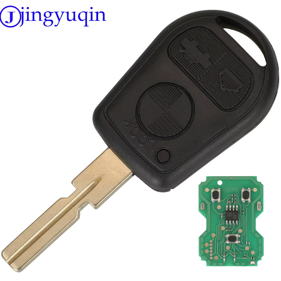 Jingyuqin Fernbedienung Auto Schlüssel mit ID44 Chip für BMW Z3 E31 E32 E34 E36 E38 E39 E46 (315/433 MHz, HU92 HU58 Klinge) - Bild 2