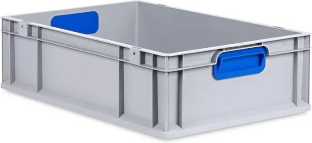 PROREGAL Eurobox Nextgen Color Transportbox mit Griffen und glattem Boden, Blau, H x B x T: 17 x 40 x 60 cm, 34 Liter - Bild 1