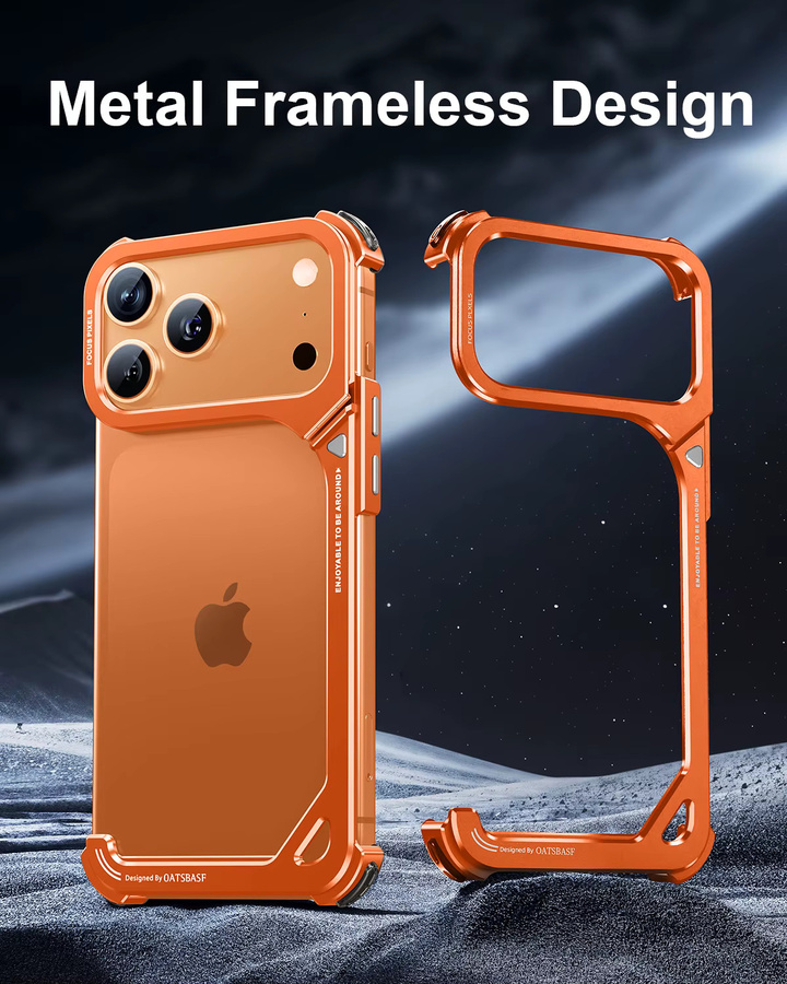 Eary 9 Shape Bumper Case für iPhone 17 Pro Max mit Ständer und MagSafe, schlankes Aluminium-Gehäuse in Schwarz oder Orange - Bild 4