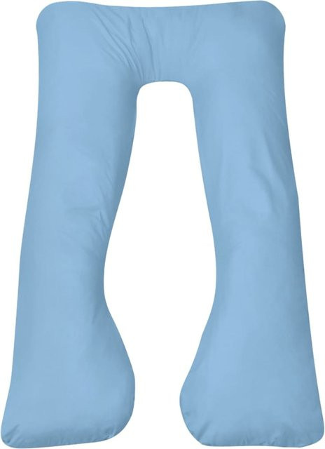 vidaXL Schwangerschaftskissen aus Mikrofaser und Polyester, Blau, B/T/H: 145 x 90 cm - Bild 1