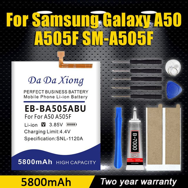 Samsung Akku 5800 mAh für Galaxy A50 A505F EB-BA505ABN EB-BA505ABU in Schwarz inklusive Werkzeuge - Bild 1