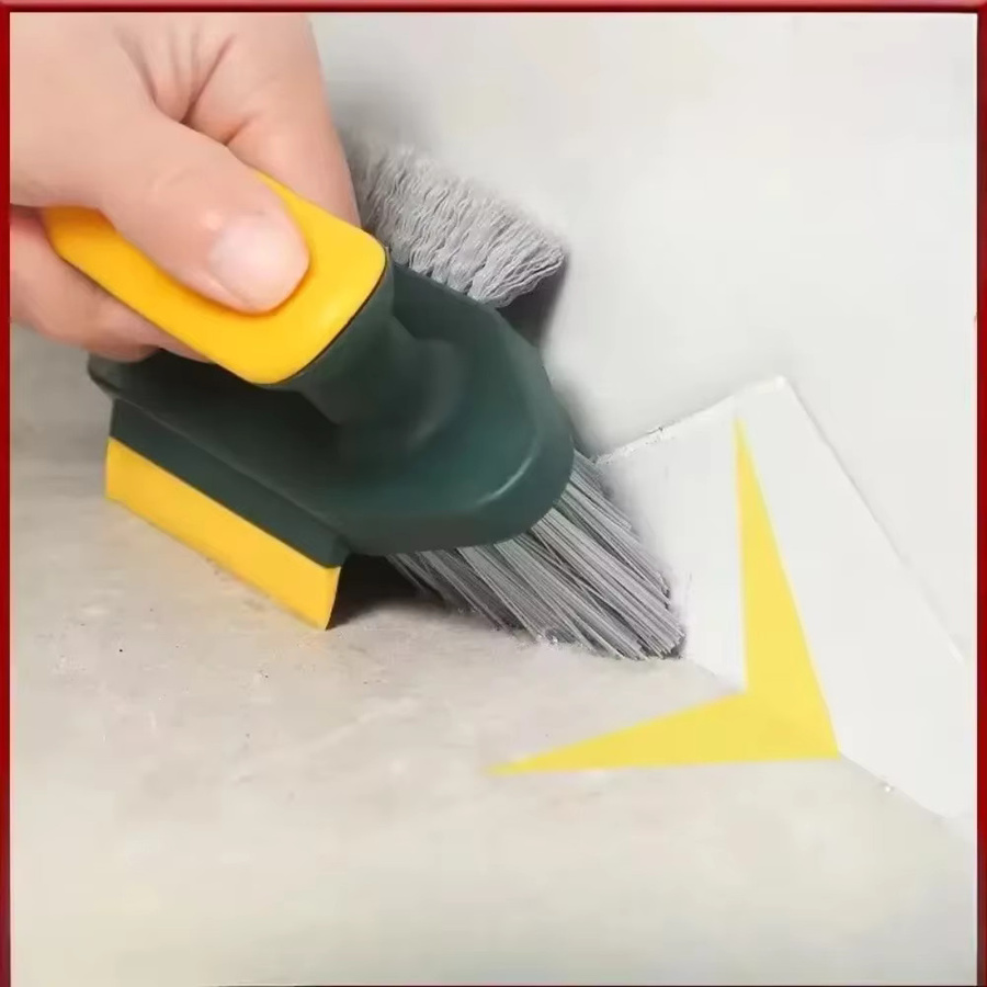 VTMANMNS 4-in-1 Multifunktionale V-förmige Fugenreinigungsbürste als Eckschrubber für Küche, Bad und Fliesen in Grün und Multicolour - Bild 2