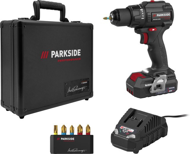 Parkside Performance 20V Akku-Bohrschrauber PPABSS 20 Li A1 Schwarz inklusive Akku und Ladegerät - Bild 1