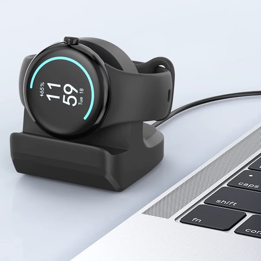 CHIICSMART Ladestation Silikon, Schwarz, Google Pixel Watch 1 Zubehör - Bild 2