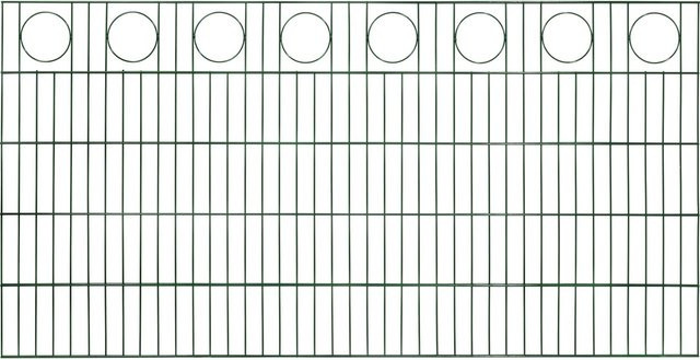 FLORAWORLD Dekorzaun-Matte Doppelstabmatte aus Stahl in Grün, H x B x T: 100 x 200 x 1,5 cm - Bild 1
