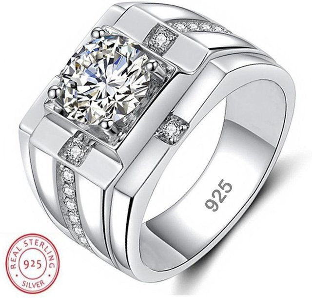 Ring 925 Silber, Zirkonia, Unisex - Bild 1