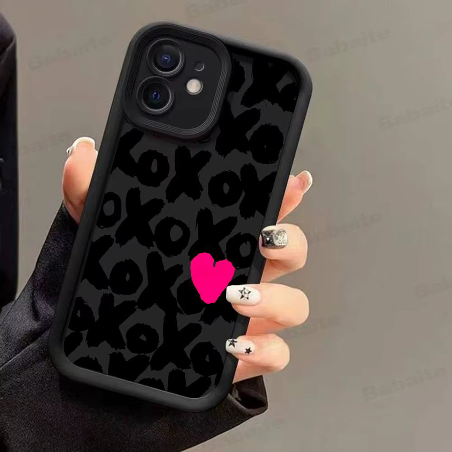 Stoßfeste iPhone Handyhülle mit Lippen-Design in Schwarz für Apple iPhone 11 bis iPhone 17 Pro Max Plus - Bild 4