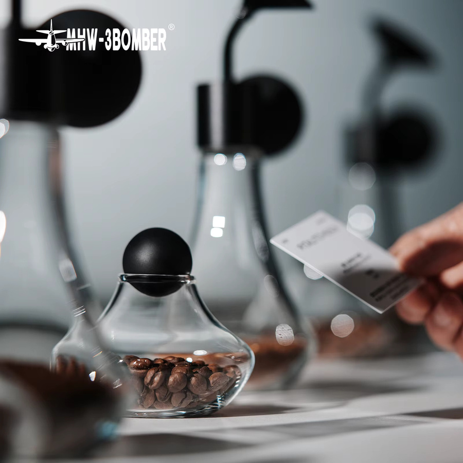 MHW-3BOMBER Kaffee-Aroma-Flasche und Präsentationsglas aus transparentem Glas zur Aufbewahrung und Verkostung von Kaffeebohnen - Bild 2