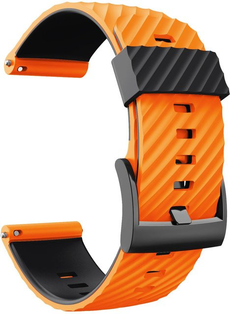 ANBEST Uhrenarmband Silikon, Schwarz, Unisex, 24mm - Bild 1