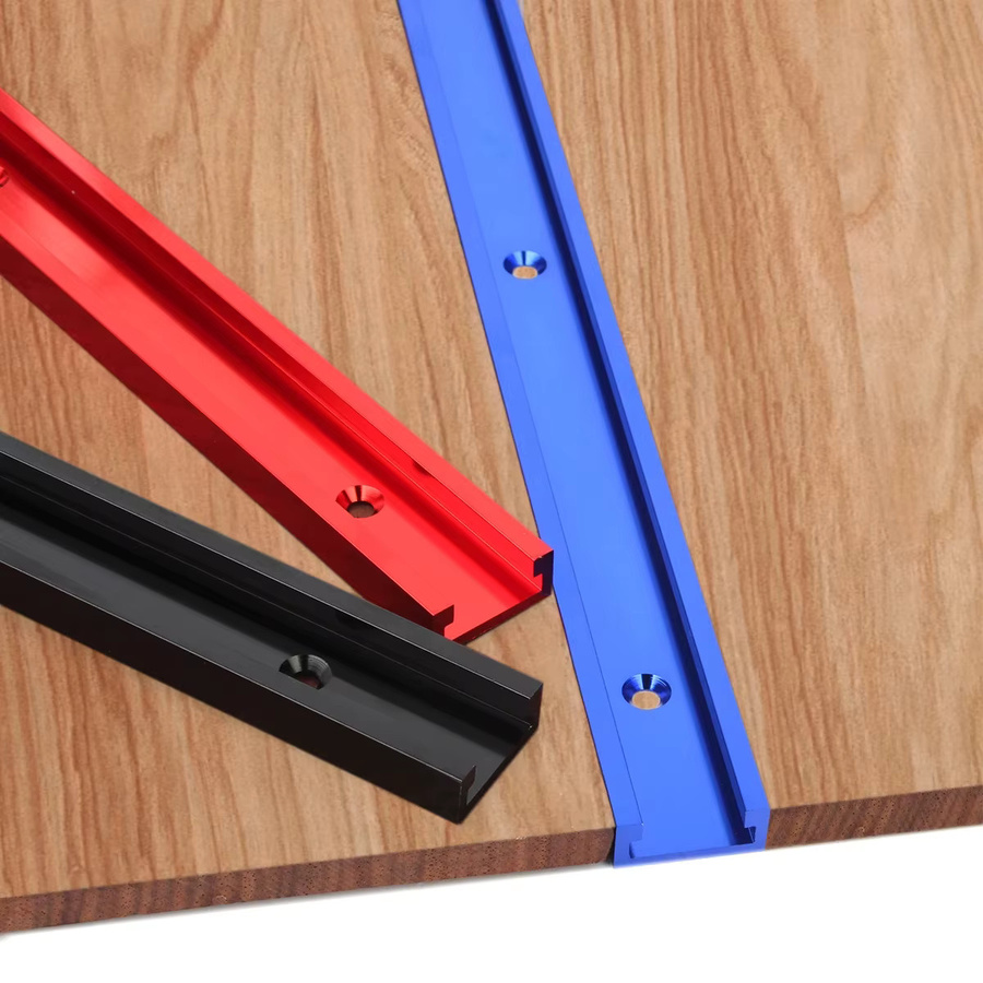 Aluminium T-Track Führungsschiene Blau für Holzbearbeitung und Tischkreissäge Werkbank - Bild 2