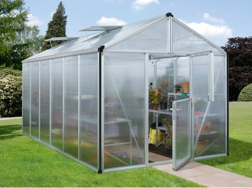 VITAVIA Gewächshaus Zeus Plus 11900 aus Aluminium in Silber, B/H/T: 195 x 197 x 131 cm - Bild 1