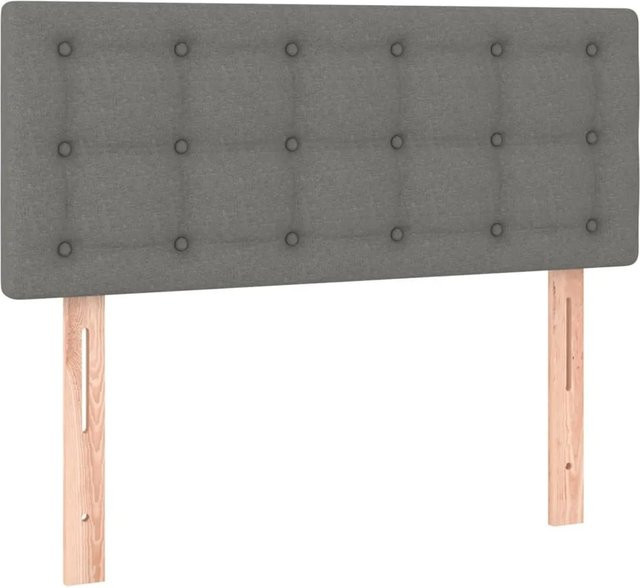 vidaXL LED Kopfteil Dunkelgrau mit USB-Ladeport und integrierter Beleuchtung, Breite: 80 cm, Tiefe: 5 cm, Höhe: 78-88 cm - Bild 1