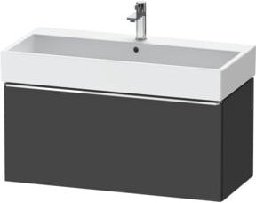 Duravit Waschtischunterschrank D-Neo wandhängend in Grau Matt, B: 98,4 cm, T: 44,2 cm - Bild 1