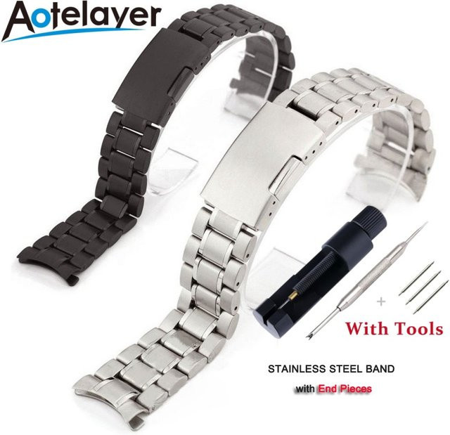 Aotelayer Uhrenarmband Edelstahl, Silber, Unisex - Bild 1