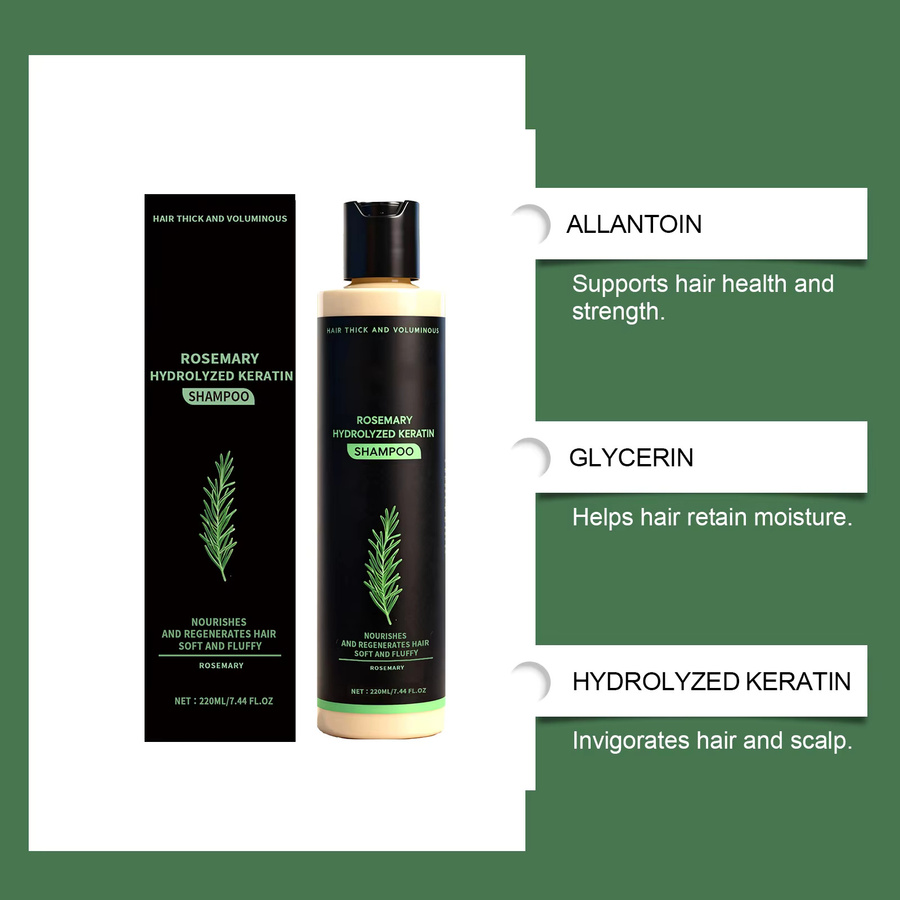 HOEGOA Rosmarin-Keratin Volumen-Shampoo, 220 ml, Unisex - Bild 2