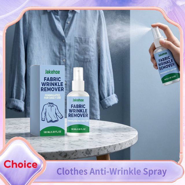 JAKEHOE Anti-Falten-Spray in Weiß für schnelles, dampffreies Bügeln und zur Entfernung von Falten sowie statischer Aufladung - Bild 1