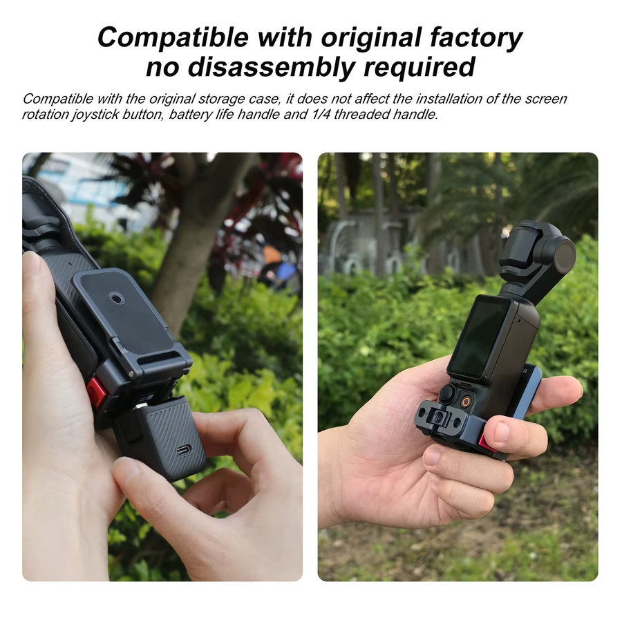 DJI Pocket 3 OSMO POCKET 3 Magnetische Halterung mit Schnellverschluss Clip in Schwarz für Radfahren und Vlogging - Bild 5