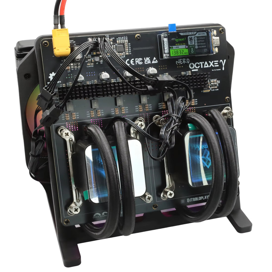 NerdOCTaxe Rev3.1 Hydro Bitcoin Home Miner mit BM1370 ASIC Chip und MeanWell Netzteil, Schwarz - Bild 3