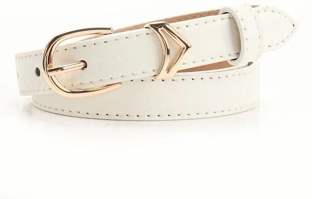 Gürtel Damen Vintage, weiß, One Size - Bild 1