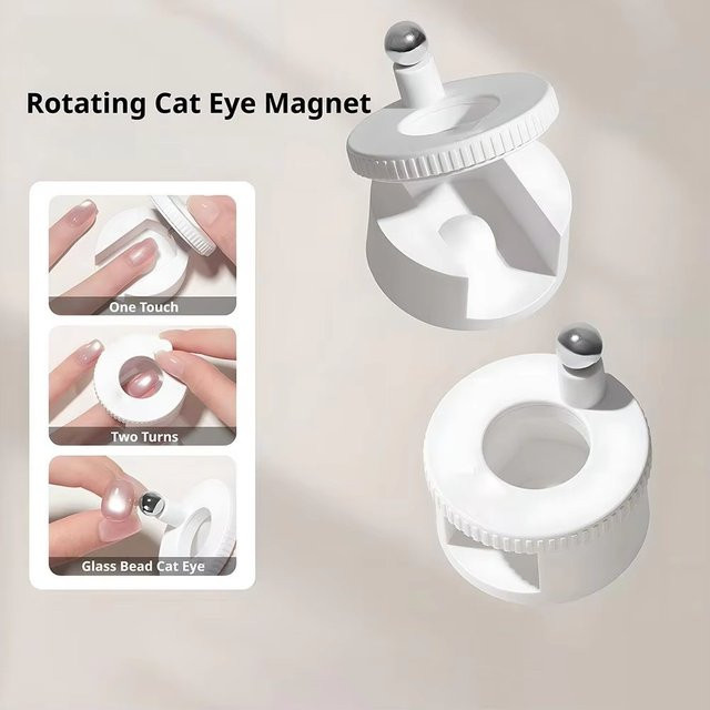 FUMOSIK Rotierender Katzenaugenmagnet, Rosa, Schimmernd - Bild 1