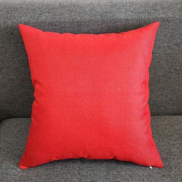 Kissenbezug aus dickem Leinenstoff in Rot, Rechteckig, B/H: 50 x 70 cm - Bild 1