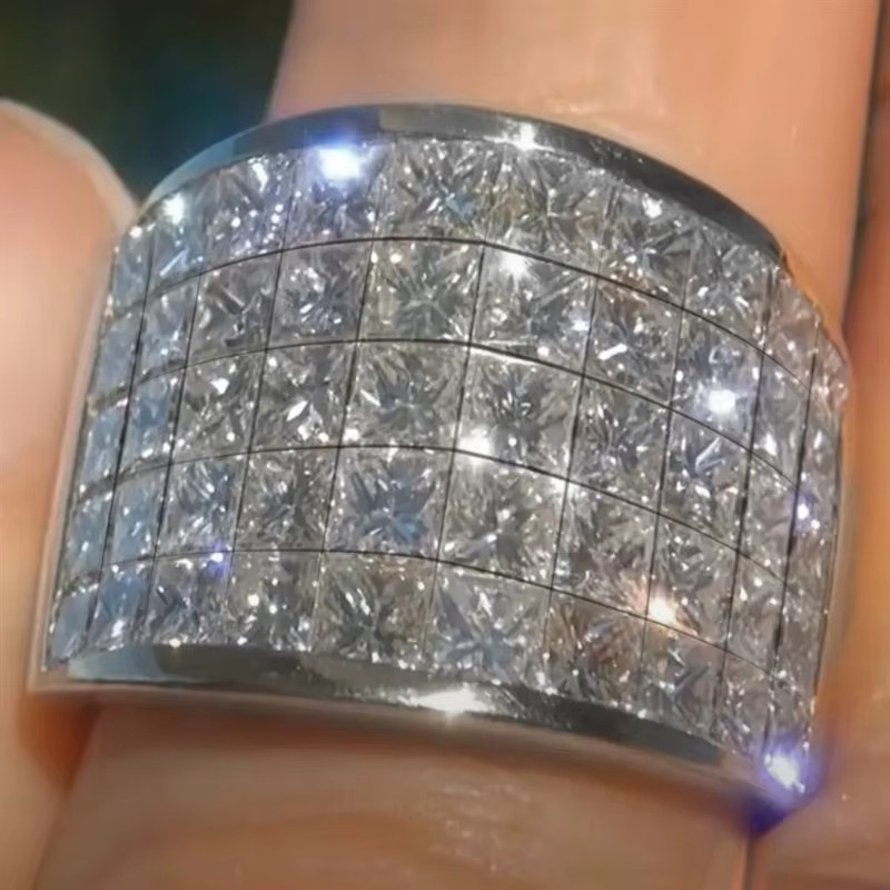 Huitan Ring, silberfarben, Zirkonia, Damen - Bild 3