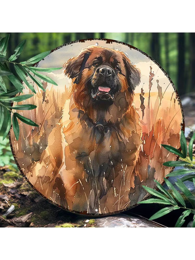 Potdemiel Rundes Aluminiumschild Leonberger Humor, Farbe Mehrfarbig, Durchmesser: 20,3 cm - Bild 5