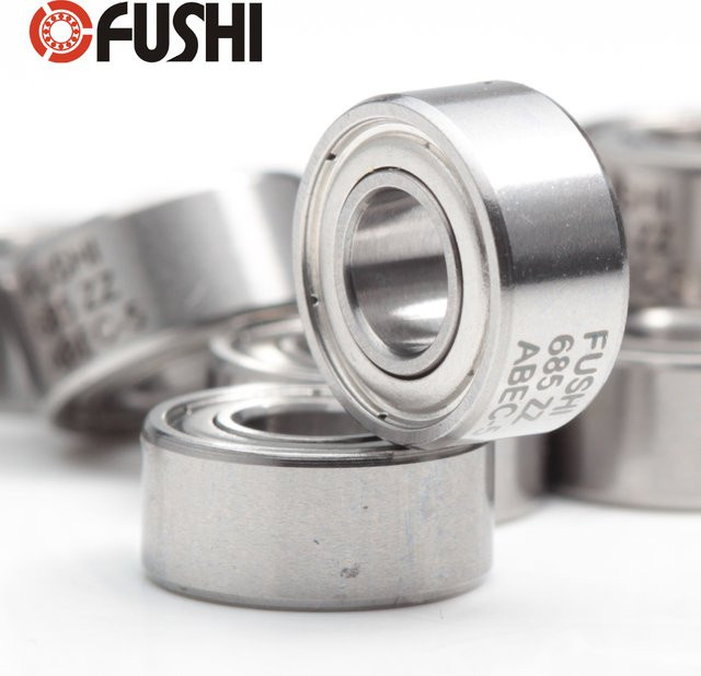 FUSHI 685zz Kugellager ABEC-5 Set, 10 Stück, Farbe: Silber, B/D/H: 5 x 11 x 5 mm - Bild 1