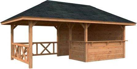 Palmako Holz-Pavillon Bianca Set aus Fichtenholz in Braun B/H/T: 588 x 319 x 300 cm - Bild 3