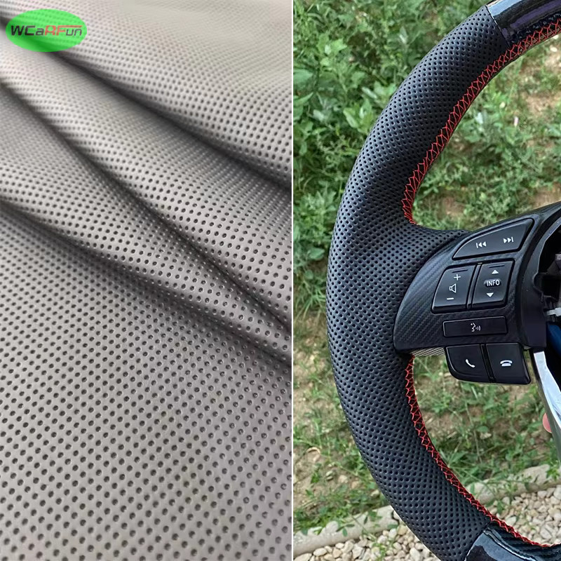WCaRFun Anti-Slip Lenkradbezug aus Leder mit Geflecht für BMW in Schwarz - Bild 2